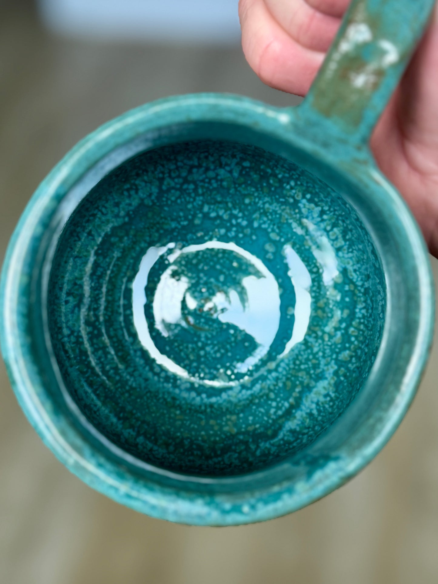 Ridge & Glaze Pitcher + Cup Set — Handthrown Stoneware