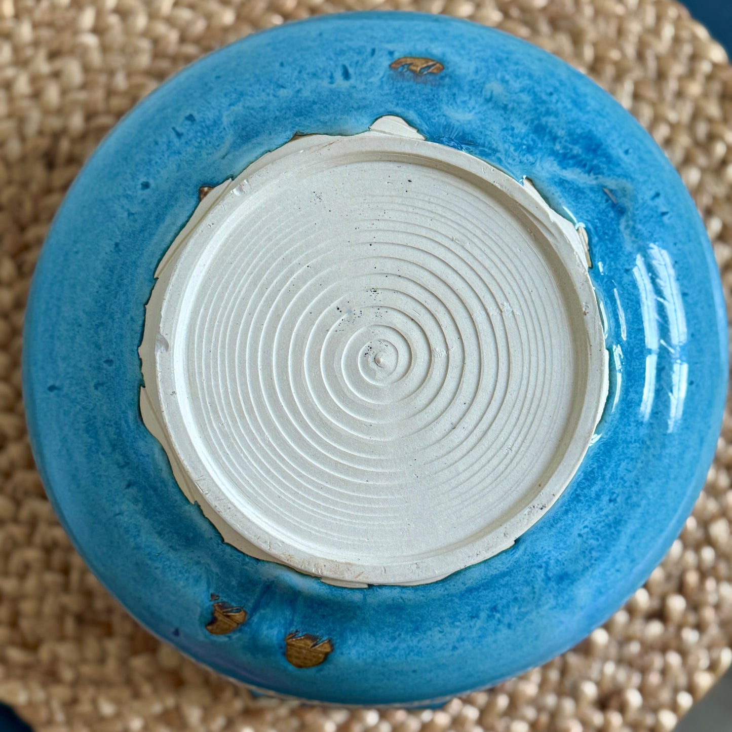 “Seaside Flame” Handled Baking Bowl