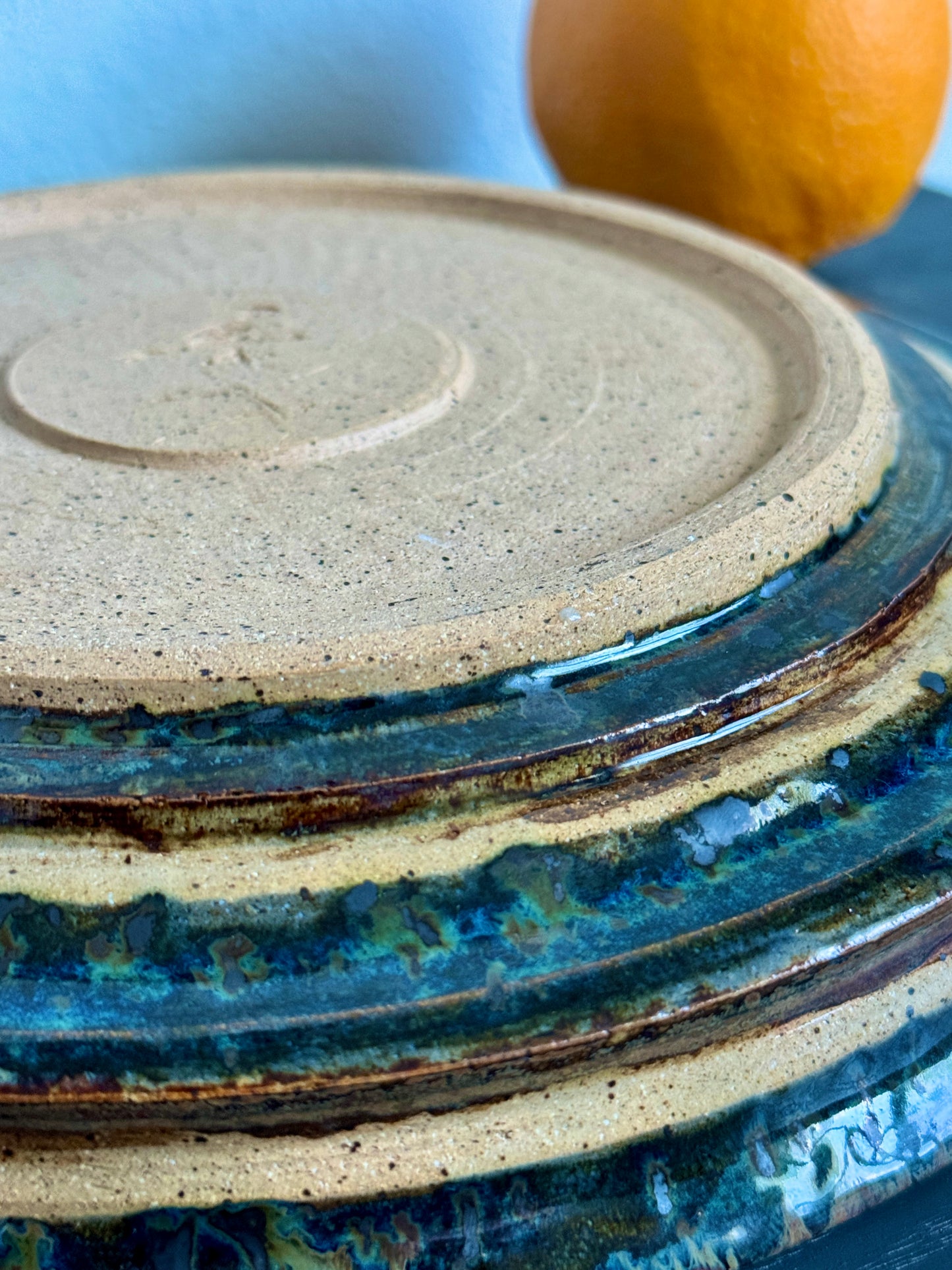 “Tide Spiral” Shallow Serving Bowl