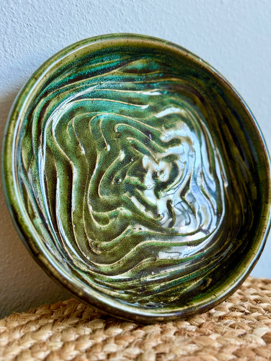 “Forest Current” Textured Serving Bowl