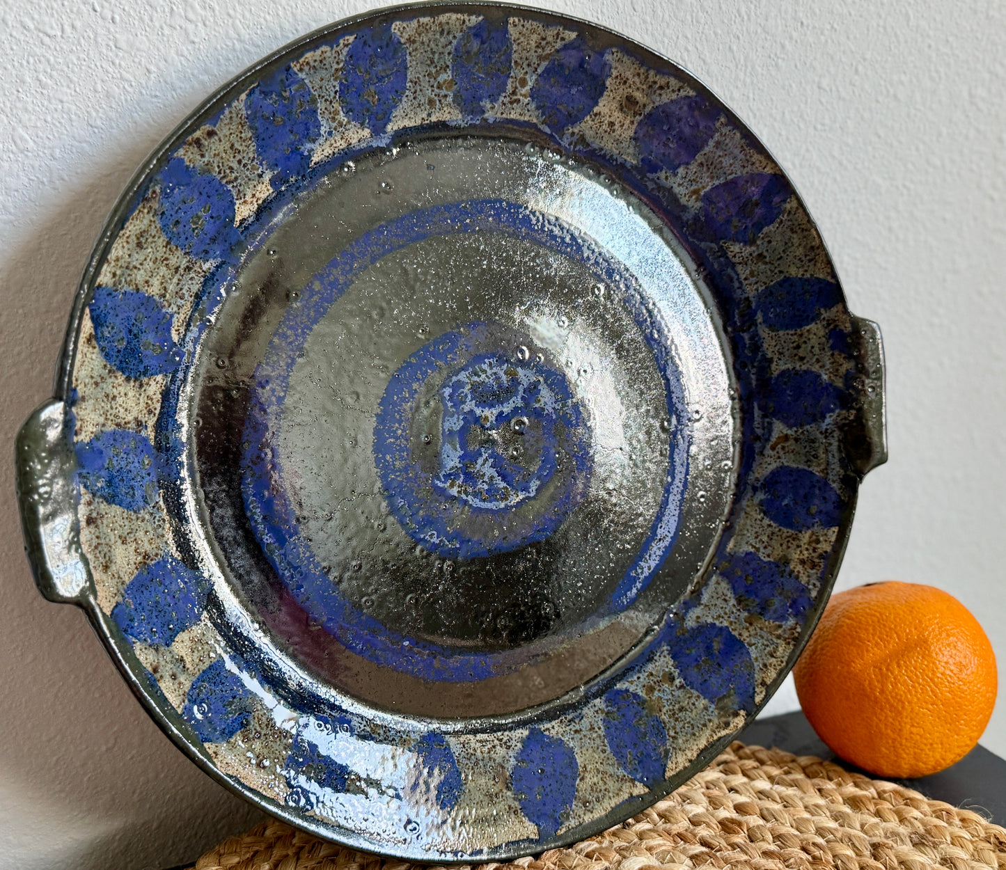 “Midnight Laurel” Stoneware Serving Platter