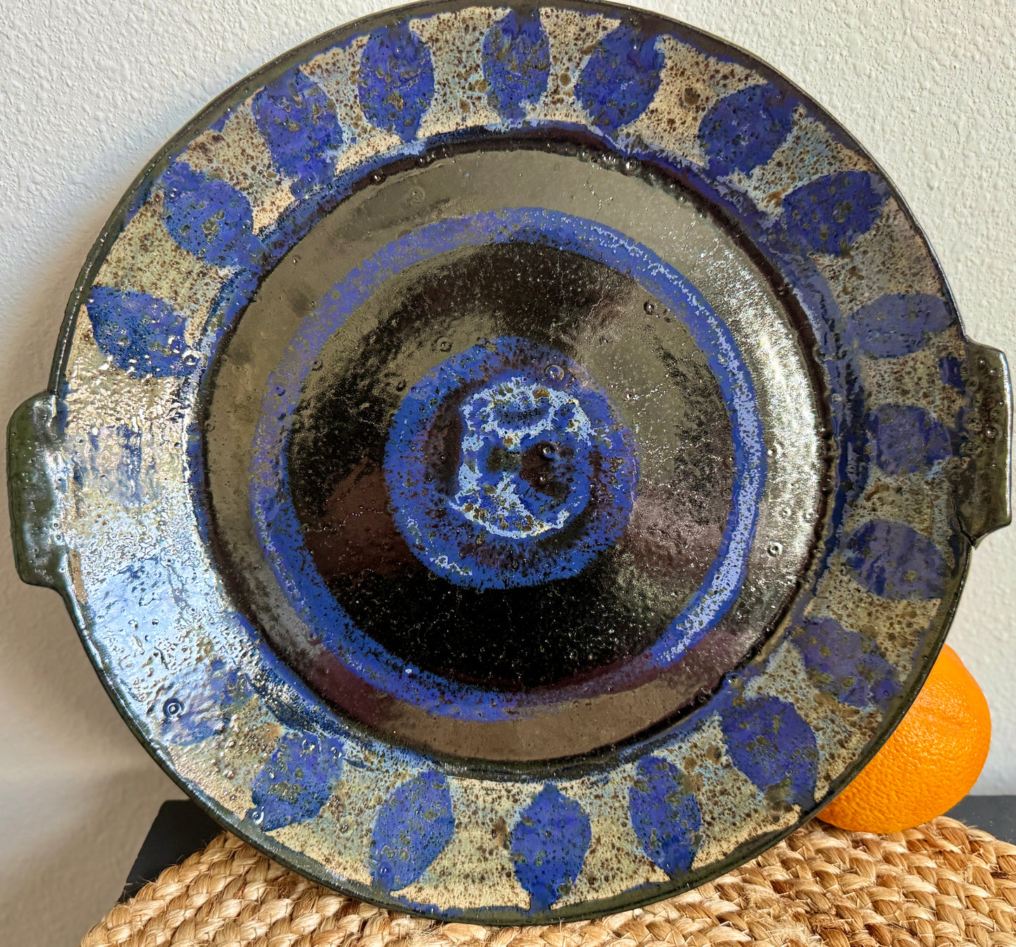 “Midnight Laurel” Stoneware Serving Platter