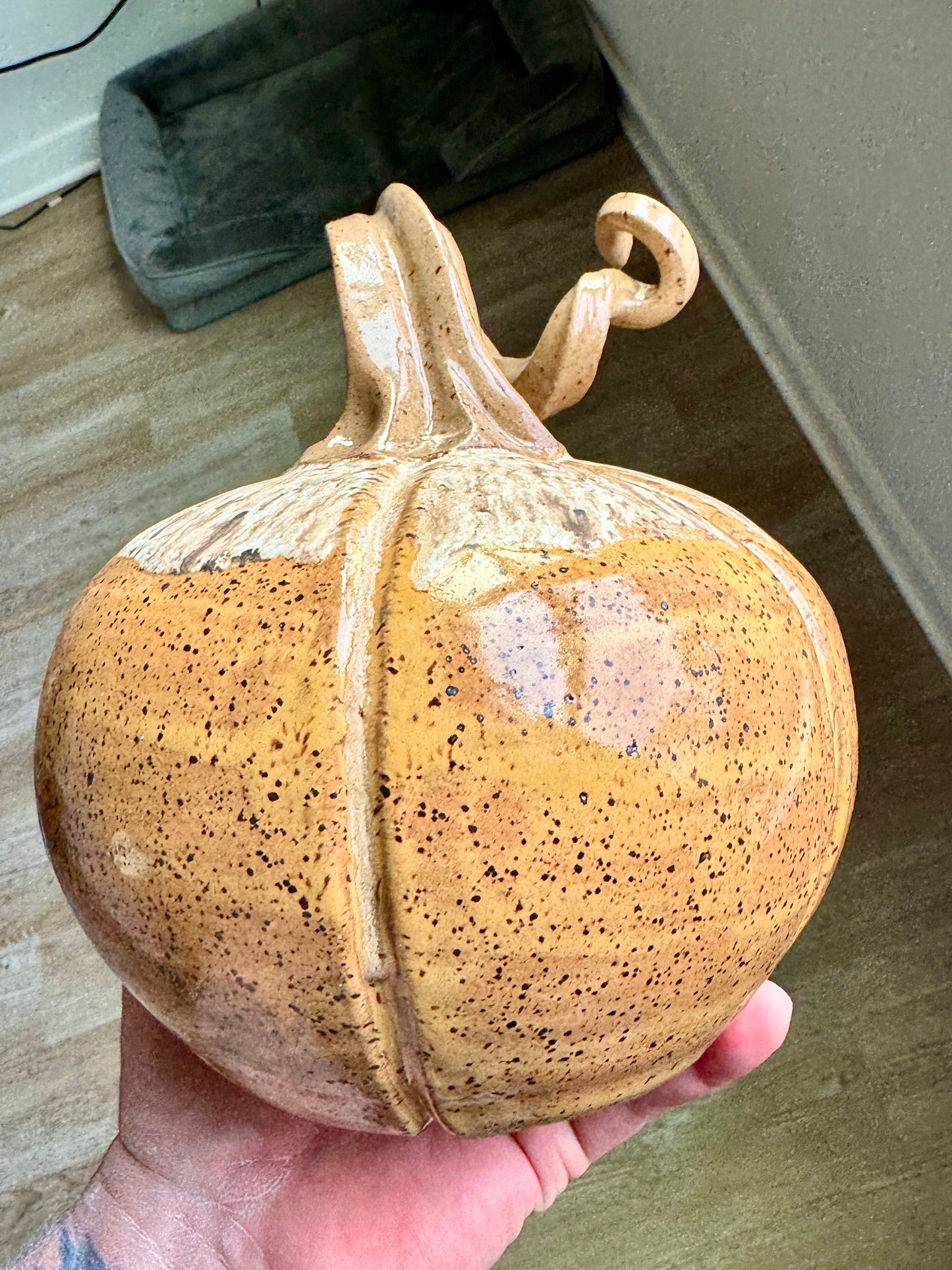 Golden Harvest Wheel-Thrown Pumpkin