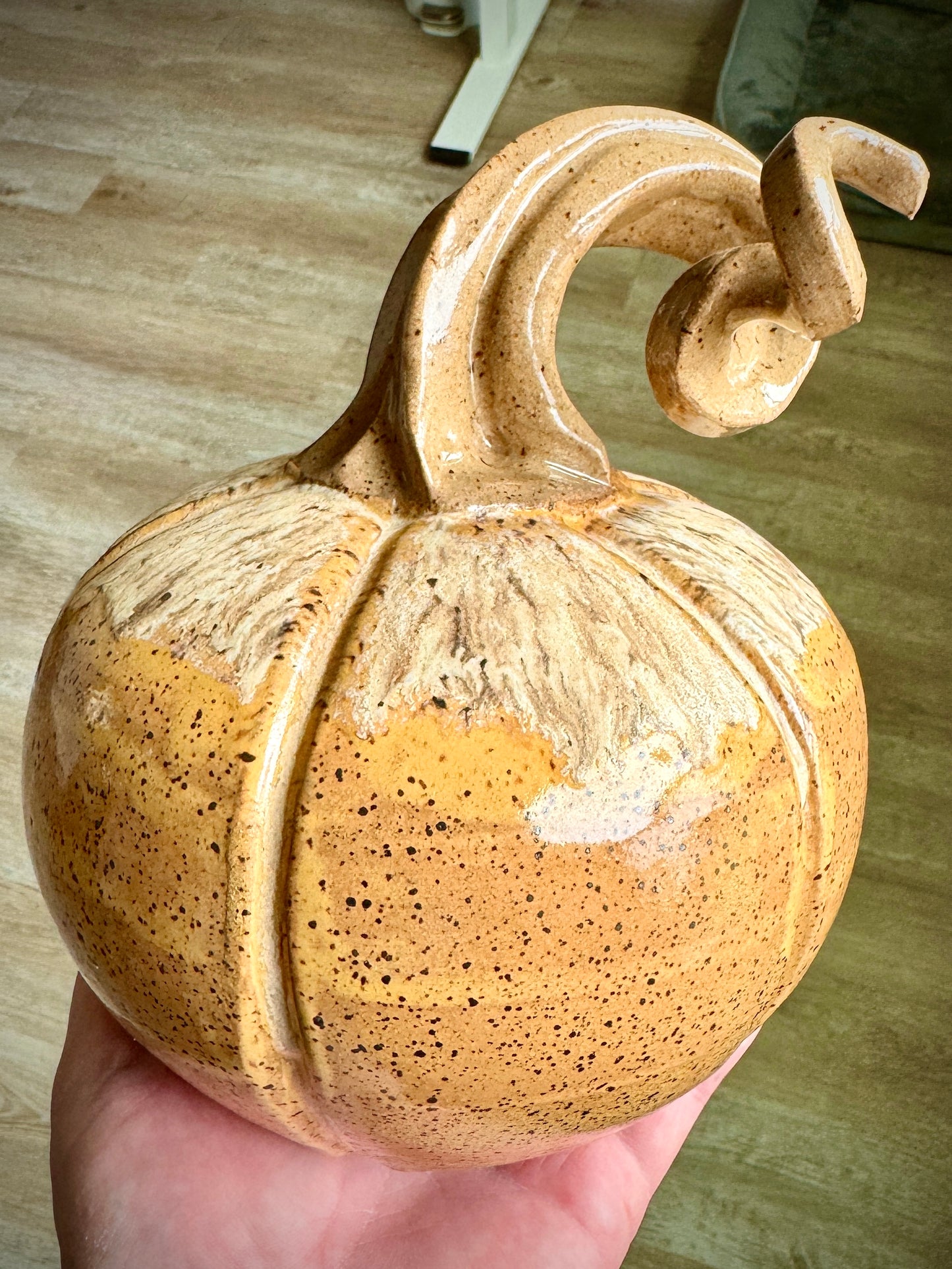 Golden Harvest Wheel-Thrown Pumpkin