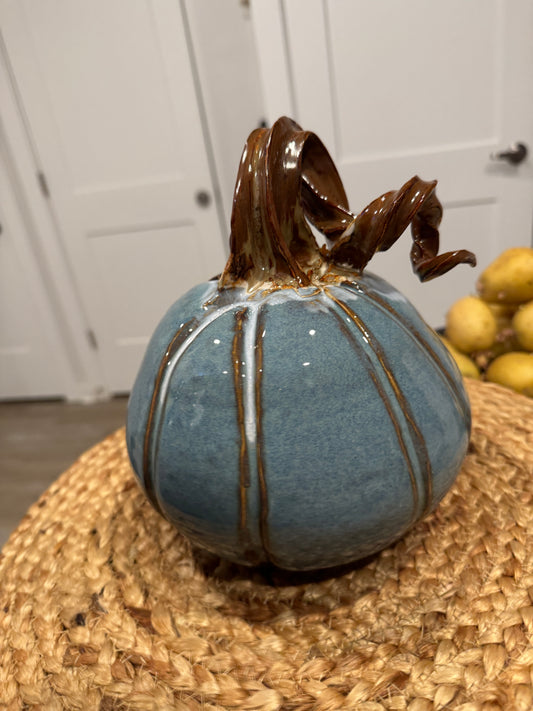 Autumn Sky Wheel-Thrown Pumpkin