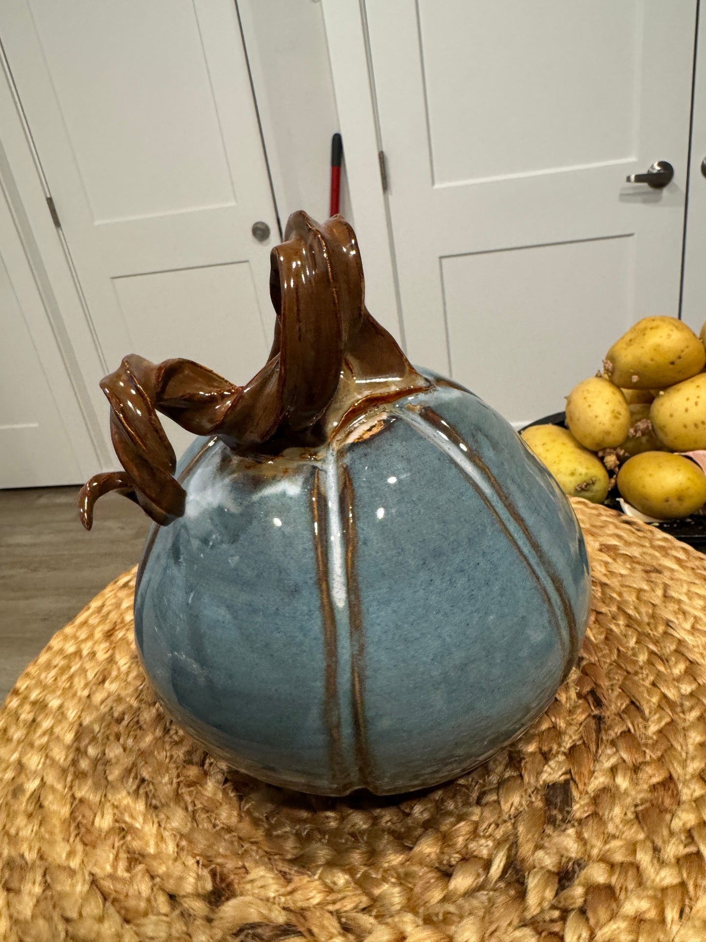 Autumn Sky Wheel-Thrown Pumpkin